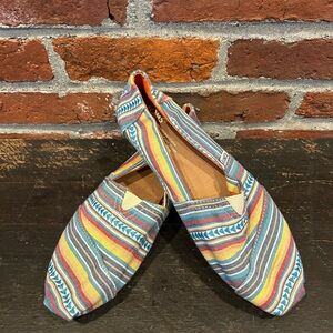Toms Colorful Striped Loafers